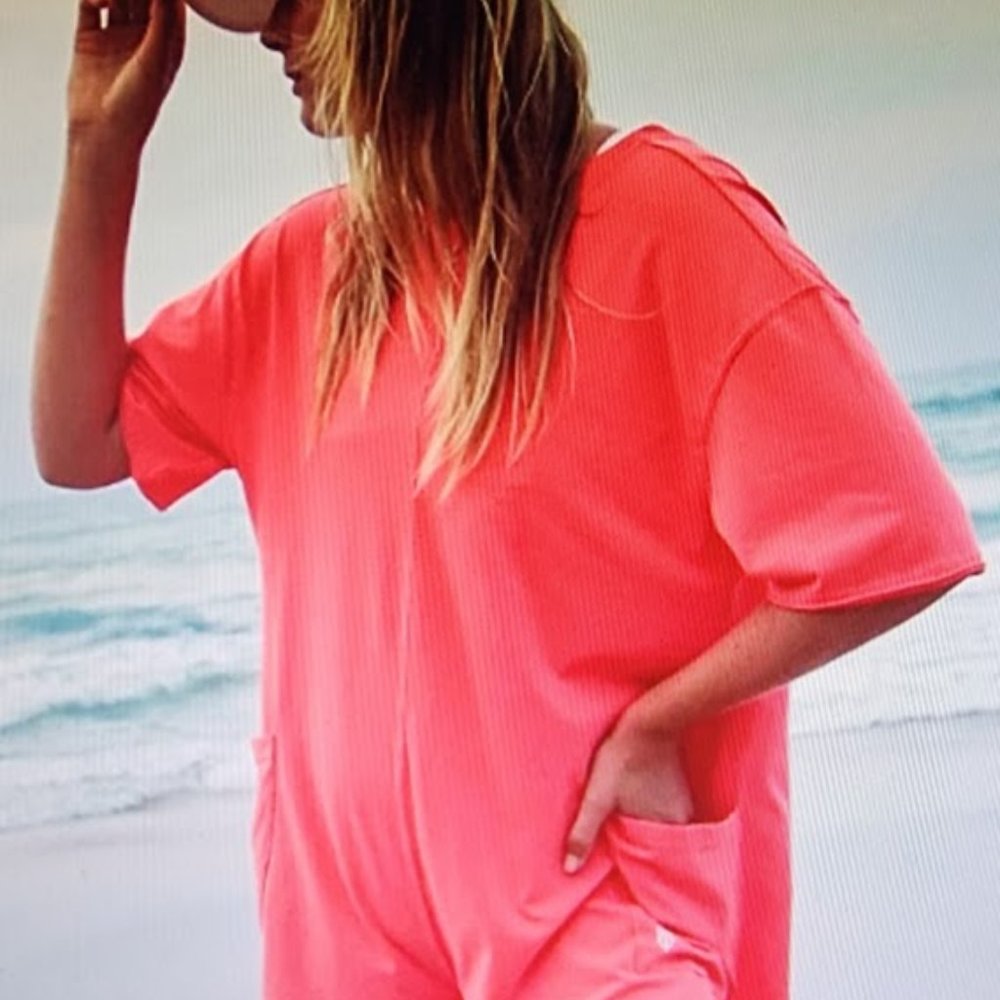 free People Hot Shot Tee Romper